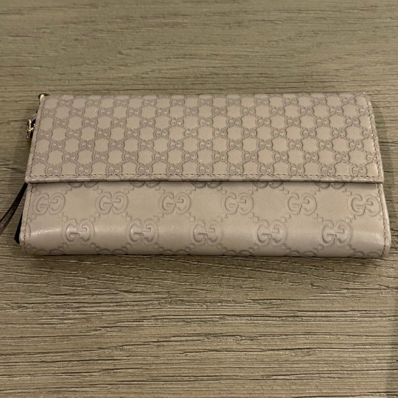 GUCCI Grey Monogrammed Leather Wallet - Picture 2 of 10